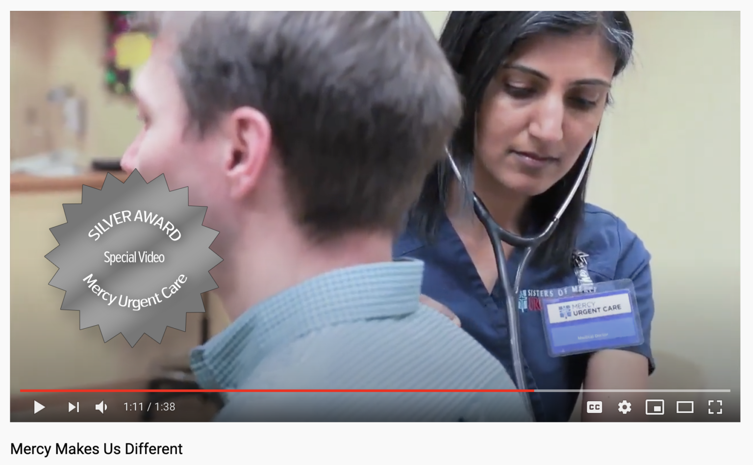Silver Award 3 Mercy Urgent Care