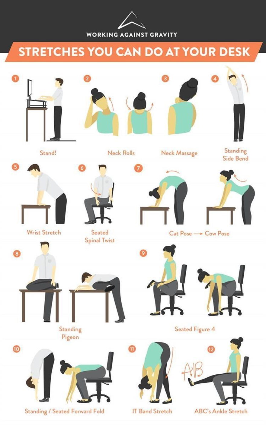 9 Desk Stretches for People Who Sit All Day