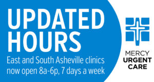 East and South Asheville clinics now open 8a to 6p seven days a week