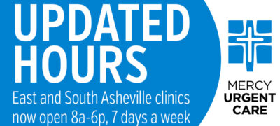 East and South Asheville clinics now open 8a to 6p seven days a week