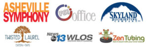 In Kind Sponsors: Asheville Symphony, FSO Office, Skyland Distributing, WLOS, Zen Tubing