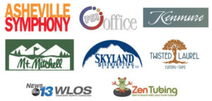 In kind sponsors: Asheville Symphony, FSI Office, Kenmure, Mt. Mitchell Golf Club, Skyland Distributing, Twisted Laurel, WLOS, Zen Tubing